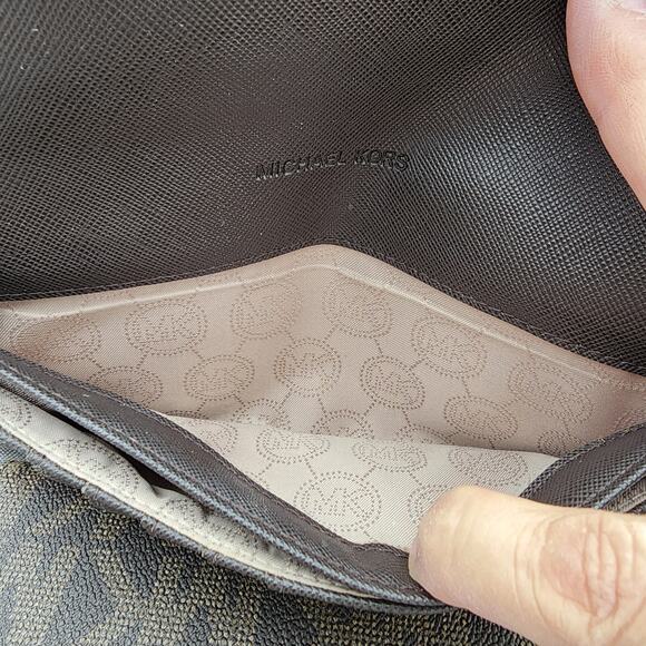 Michael Kors Jet Set Signature Checkbook Continental Wallet Vintage - Picture 8 of 13